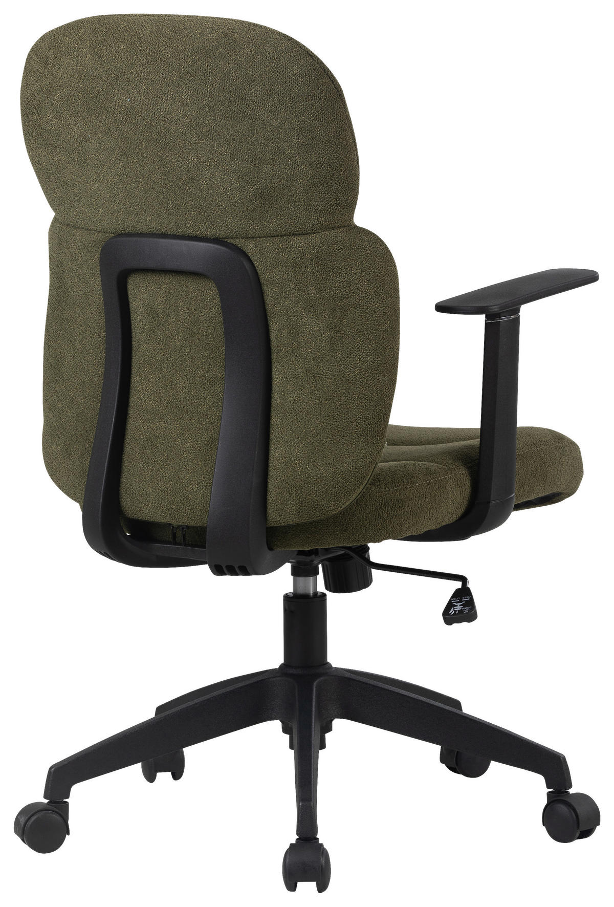 DREHSTUHL Webstoff Grün, Schwarz  - Schwarz/Grün, Design, Kunststoff/Textil (60/93,5-101/57cm) - Modante