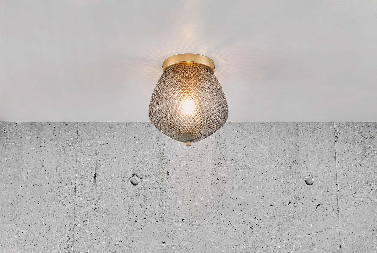 DECKENLEUCHTE  23/25 cm    - Messingfarben, KONVENTIONELL, Glas/Metall (23/25cm) - Nordlux