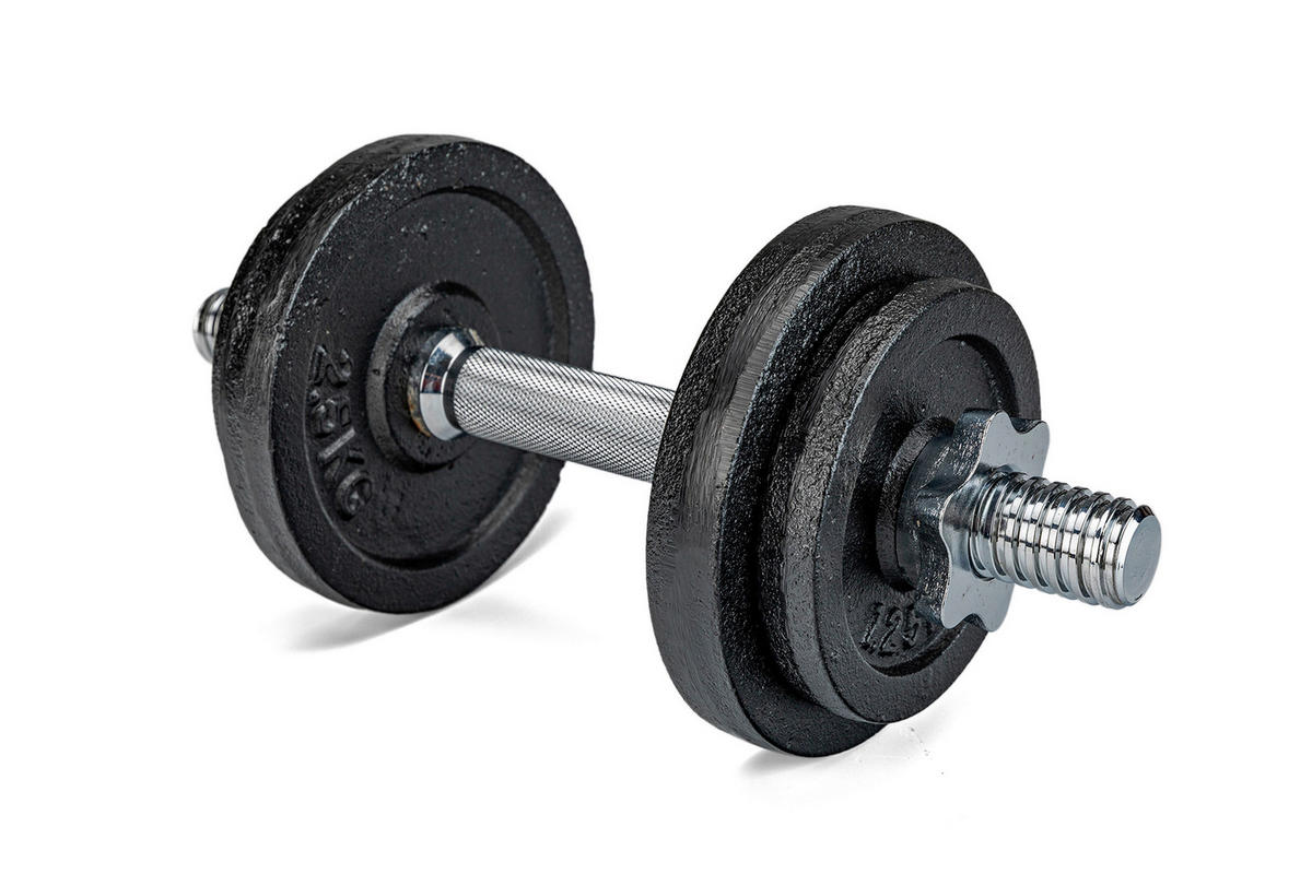 KURZHANTELSET KH 1000 - Silberfarben/Schwarz, KONVENTIONELL, Metall (10kg) - Atrigo