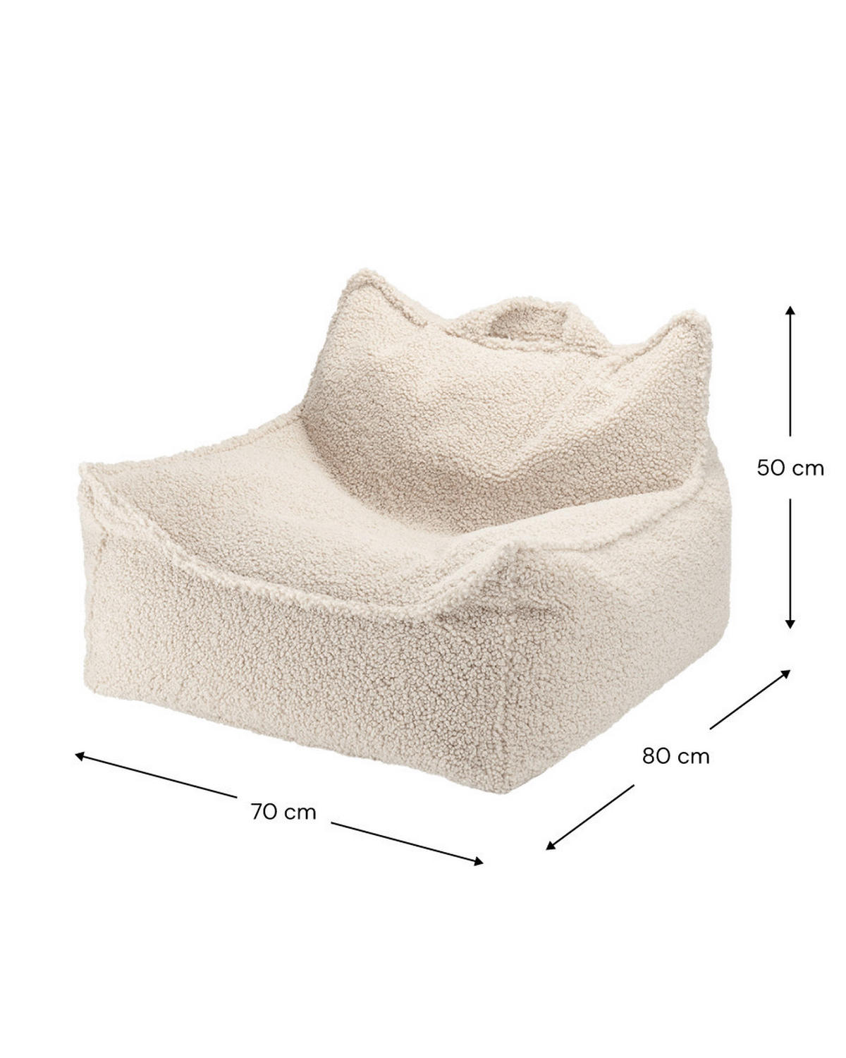 SITZSACK  - Hellbraun, Basics (80/70/50cm)
