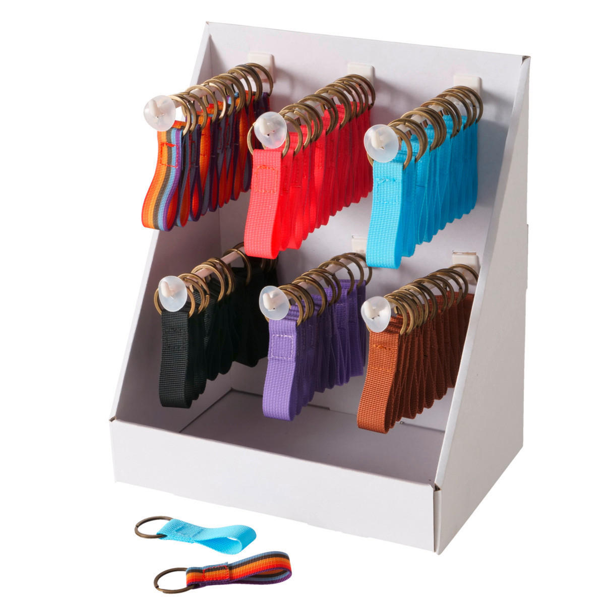 PŘÍVĚSEK NA KLÍČE - modrá/barvy stříbra, Basics, kov/textil (9/3/0,4cm)