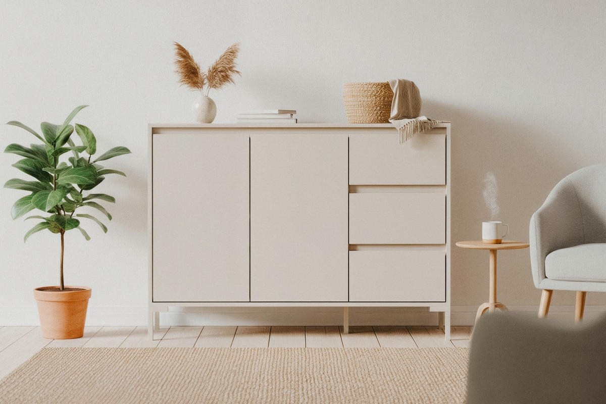 KOMMODE 120/87/40 cm Kaschmir  - Kaschmir, Design, Holzwerkstoff/Metall (120/87/40cm) - MID.YOU