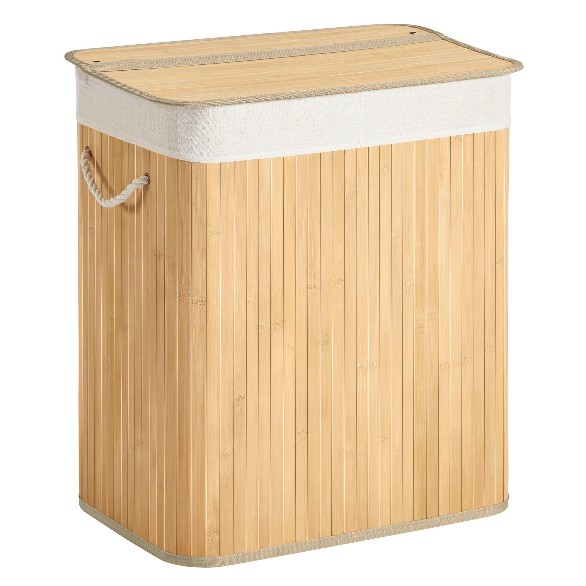WÄSCHEKORB - Naturfarben, Trend, Naturmaterialien/Holzwerkstoff (52/61/32cm) - Boxxx