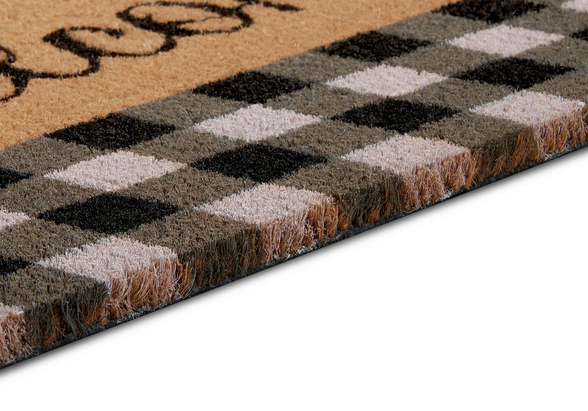KOKOSMATTE  45/70 cm  Schwarz, Weiß, Hellbraun  - Hellbraun/Schwarz, Basics, Naturmaterialien/Kunststoff (45/70cm)