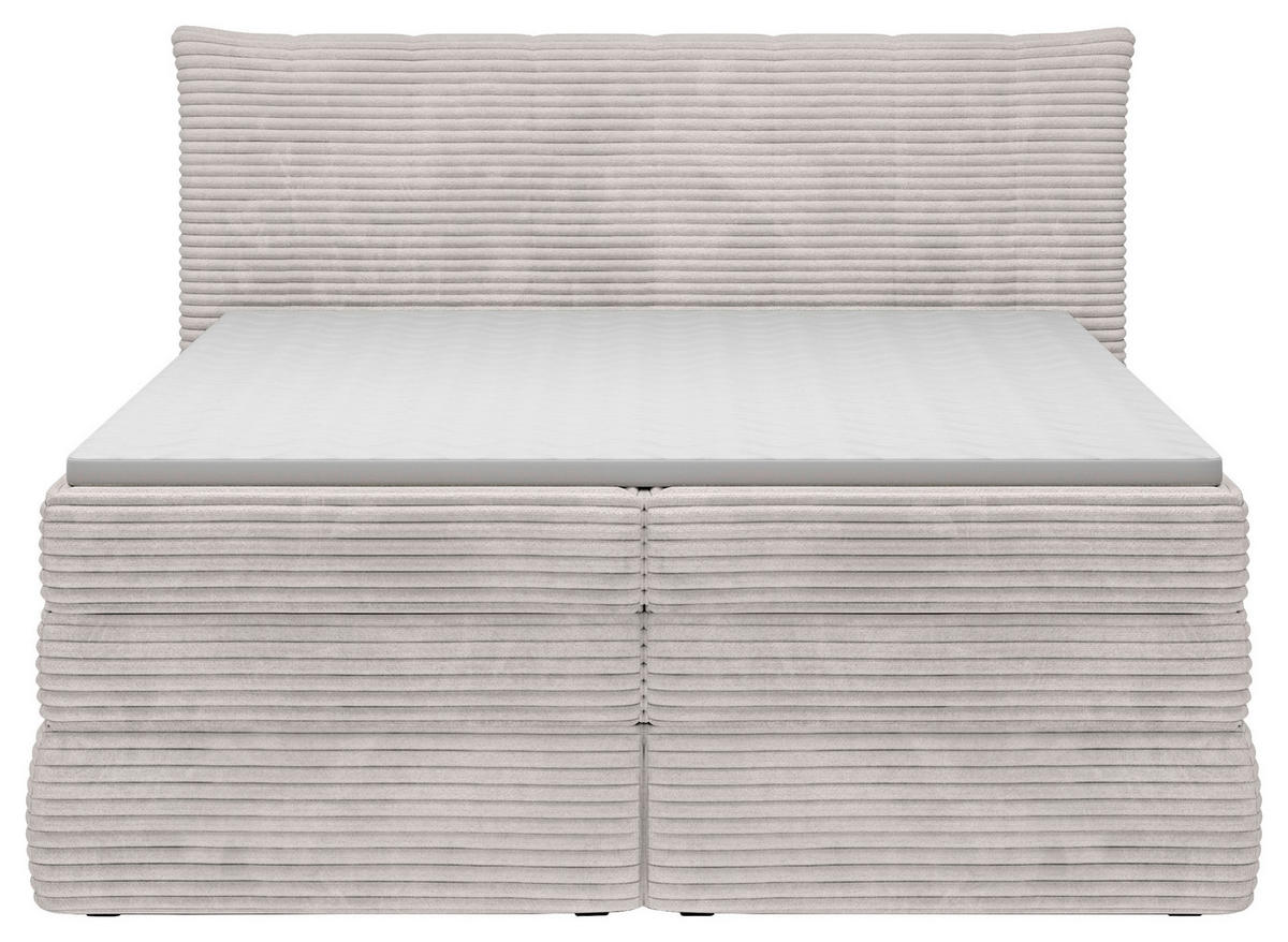 BOXSPRINGBETT 180/200 cm  in Naturfarben  - Schwarz/Naturfarben, Design, Kunststoff/Textil (180/200cm) - Chameo