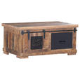COUCHTISCH in Holz, Metall 100/70/45 cm  - Schwarz/Naturfarben, KONVENTIONELL, Holz/Holzwerkstoff (100/70/45cm) - Landscape