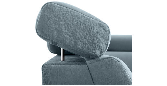 ECKSOFA in Mikrofaser Hellblau  - Chromfarben/Hellblau, KONVENTIONELL, Textil/Metall (206/271cm) - Carryhome