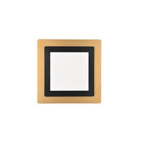 LED-DECKENLEUCHTE    45/45/4,2 cm  - Goldfarben/Schwarz, Design, Metall (45/45/4,2cm) - Trio Leuchten