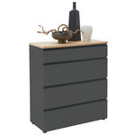 KOMMODE  in 90/102/41 cm  - Eichefarben/Anthrazit, Design, Holz/Holzwerkstoff (90/102/41cm) - Dieter Knoll