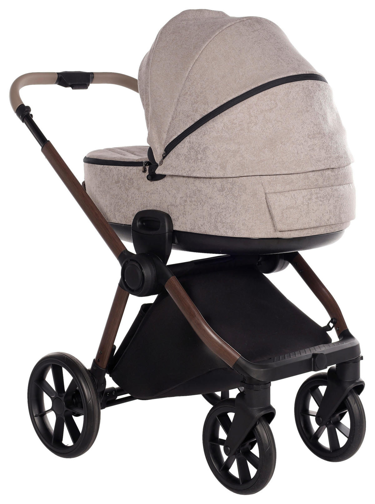 KINDERWAGENSET Facetty  - Beige/Braun, Design, Textil/Metall (104,5/62/94cm) - Jimmylee
