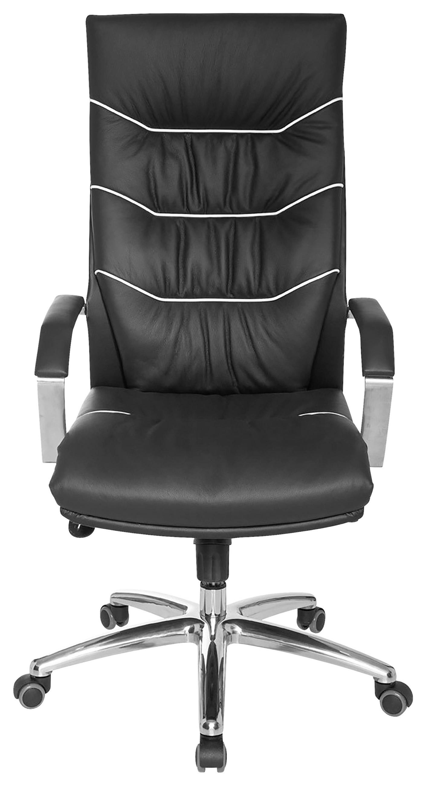 SNURRSTOL  i läderimitation svart  - kromfärg/svart, Design, metall/läder (60/126/55cm) - MID.YOU