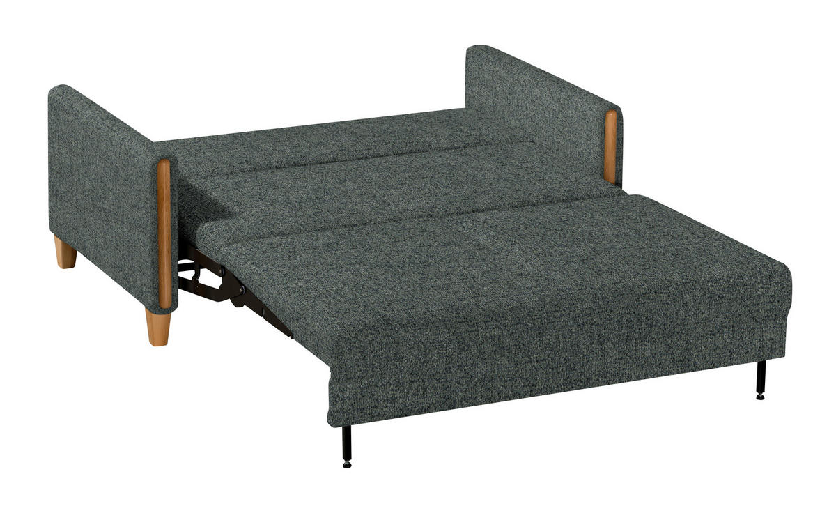 SCHLAFSOFA in Holz, Textil Grau, Grün, Buchefarben  - Buchefarben/Grau, Design, Holz/Textil (174/88/104cm) - Niels Andersson