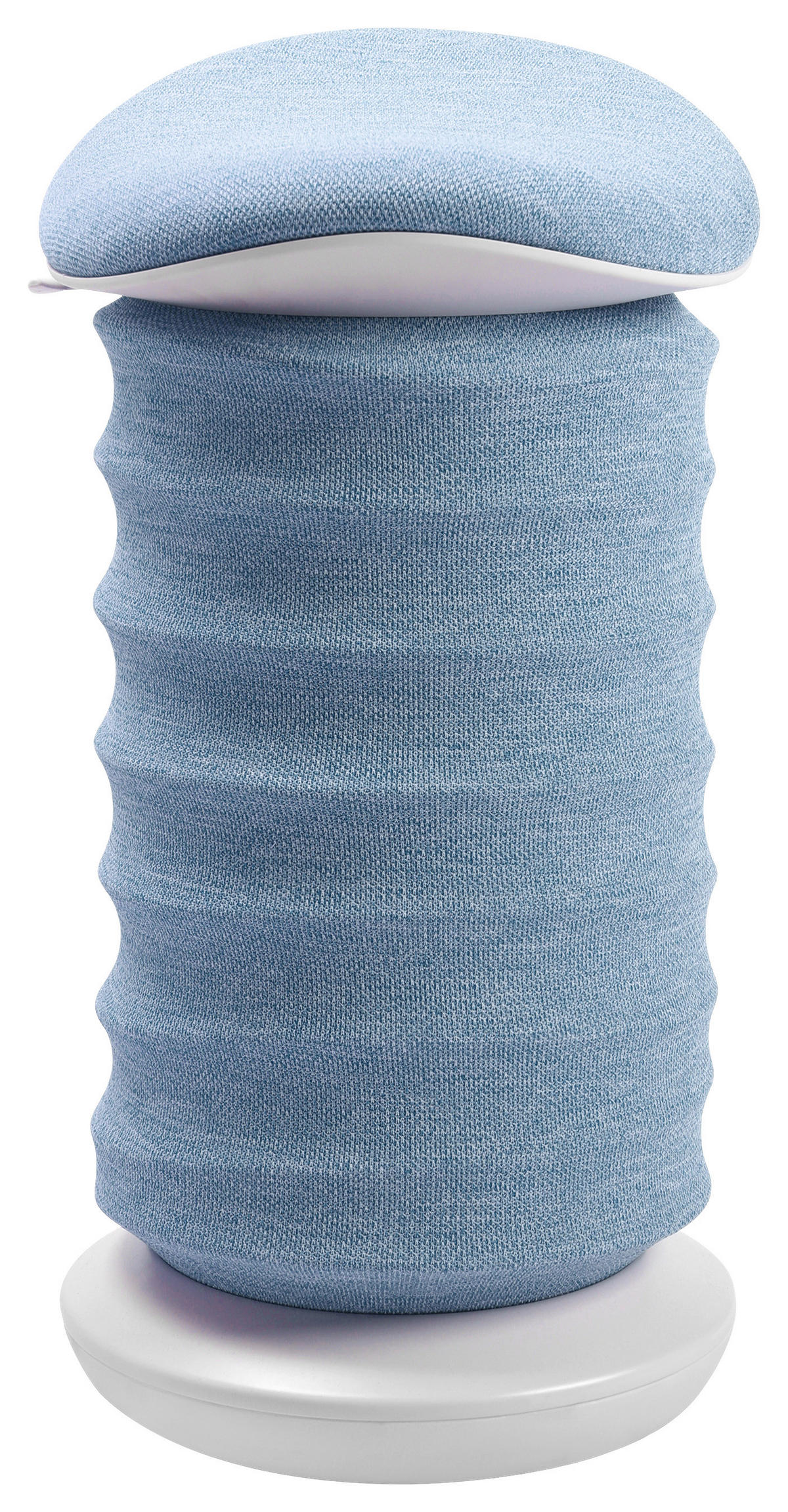 BÜROHOCKER Blau, Weiß  - Blau/Weiß, Design, Kunststoff/Textil (37,5/53-64/36cm) - Topstar