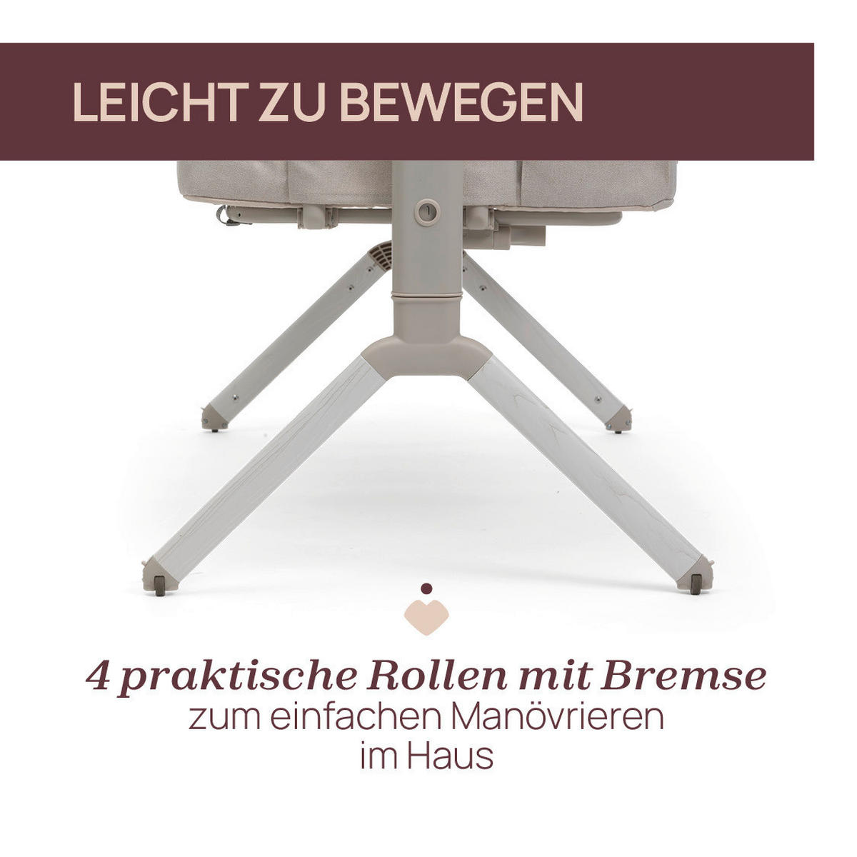 BEISTELLBETT Next2Me Armonia  - Beige, Basics, Textil/Metall (99/69/83/55,5cm) - Chicco