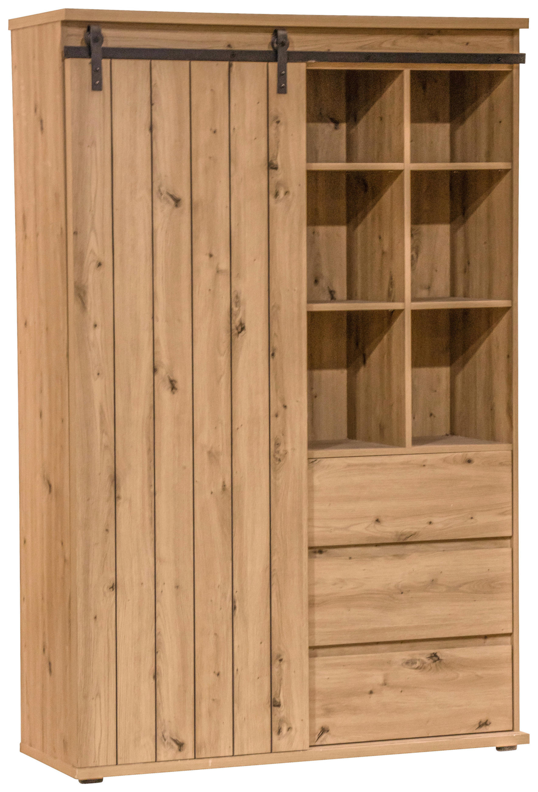 HIGHBOARD  in 120/182/43 cm  - Eichefarben/Schwarz, Lifestyle, Holzwerkstoff/Kunststoff (120/182/43cm) - Landscape
