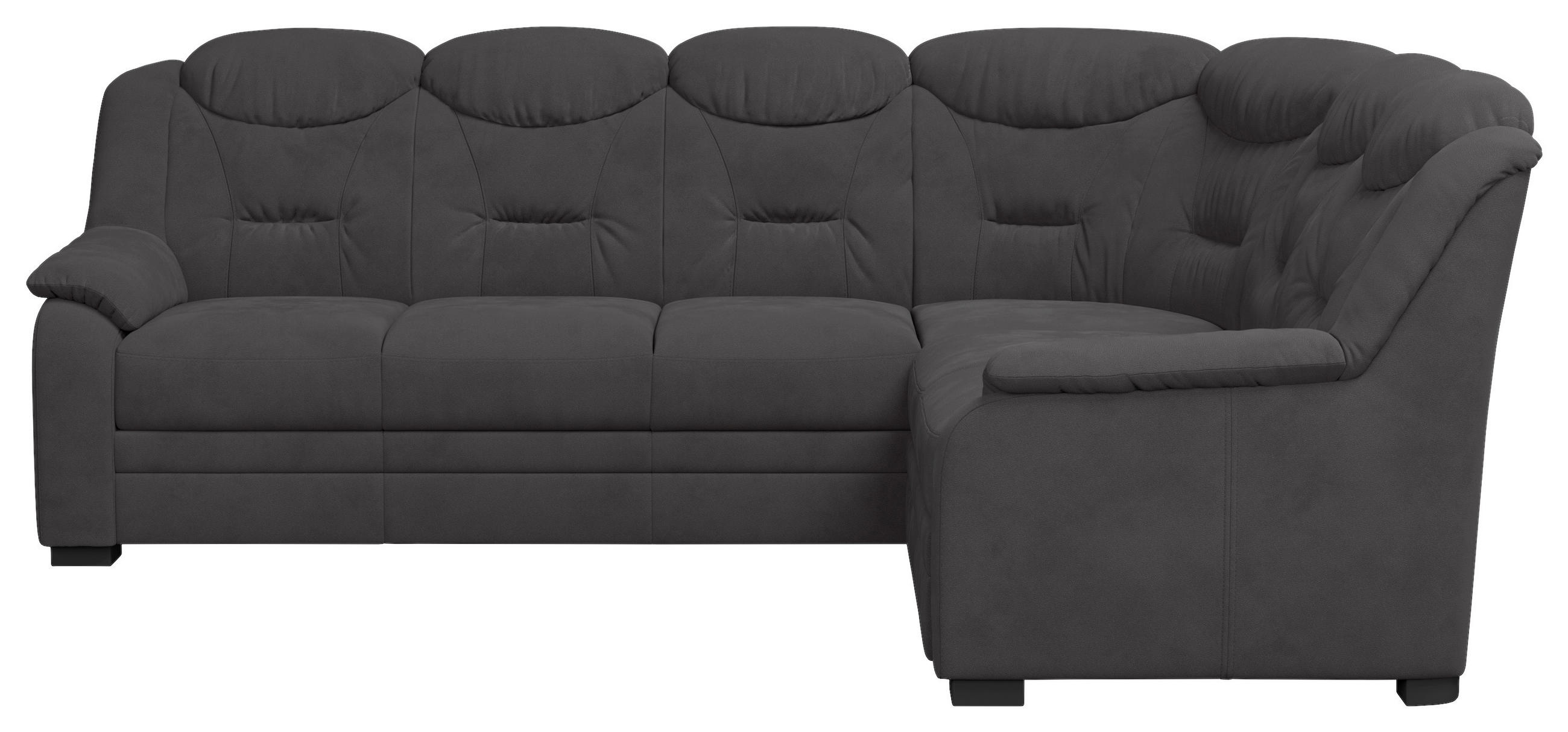 ECKSOFA Anthrazit Mikrofaser  - Anthrazit/Schwarz, Basics, Kunststoff/Textil (263/211cm) - MID.YOU