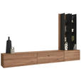 WOHNWAND  in Anthrazit, Eichefarben  285/205/39 cm  - Eichefarben/Anthrazit, Natur, Holz/Metall (285/205/39cm) - Valnatura