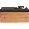 GARDEROBENBANK 90/45/38 cm  - Eichefarben/Anthrazit, Natur, Holz/Textil (90/45/38cm) - Waldwelt