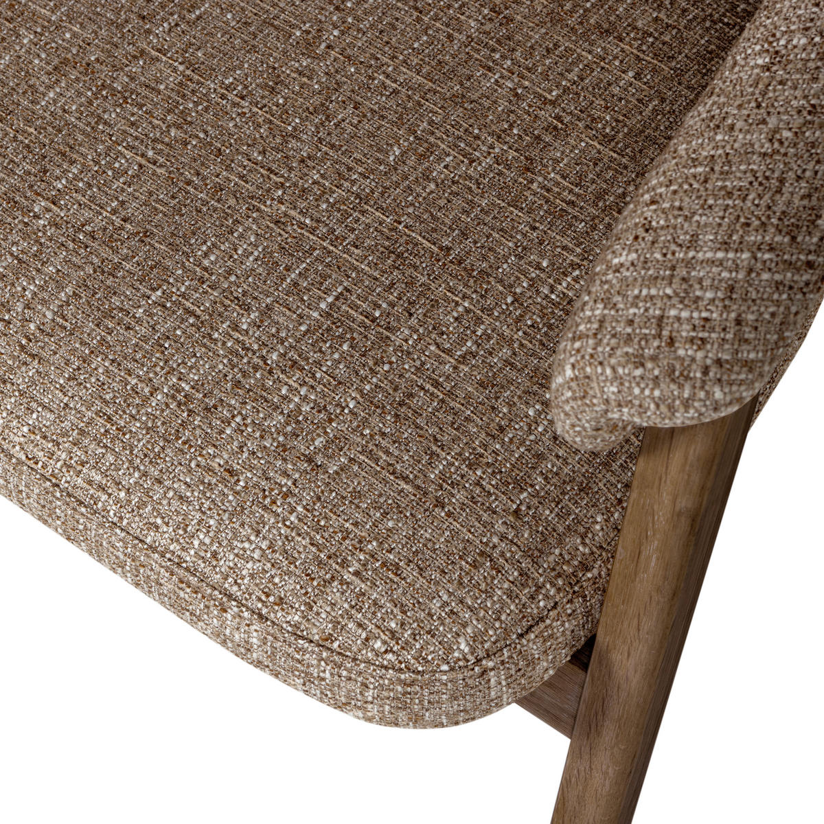 ARMLEHNSTUHL-SET 2 Stück  in Webstoff  - Braun, MODERN, Holz/Textil (60/77/60cm) - Livetastic