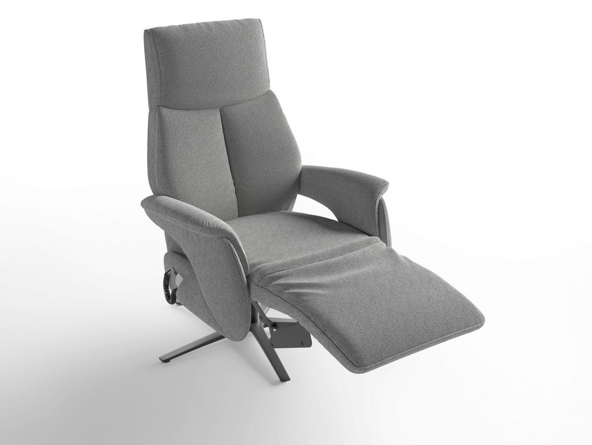 RELAXSESSEL Textil Anthrazit  - Anthrazit/Schwarz, Basics, Textil/Metall (75/110/85cm) - Sit & More