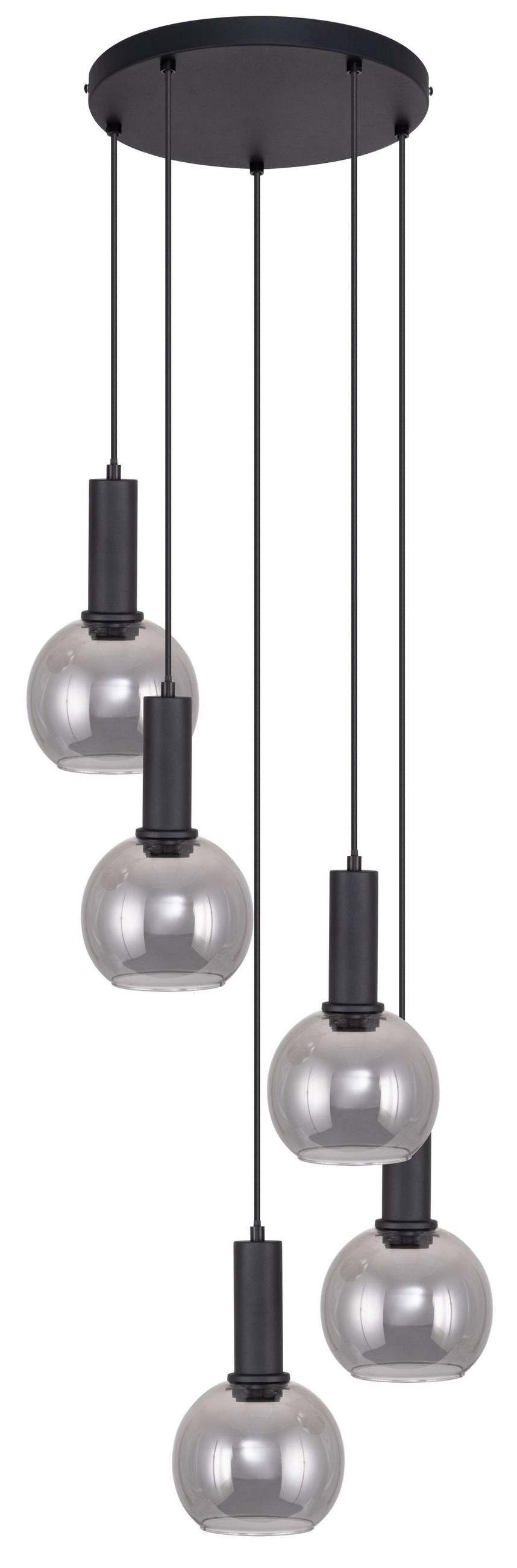 LUSTER  42/120 cm      - crna, Trendi, staklo/metal (42/120cm) - Novel