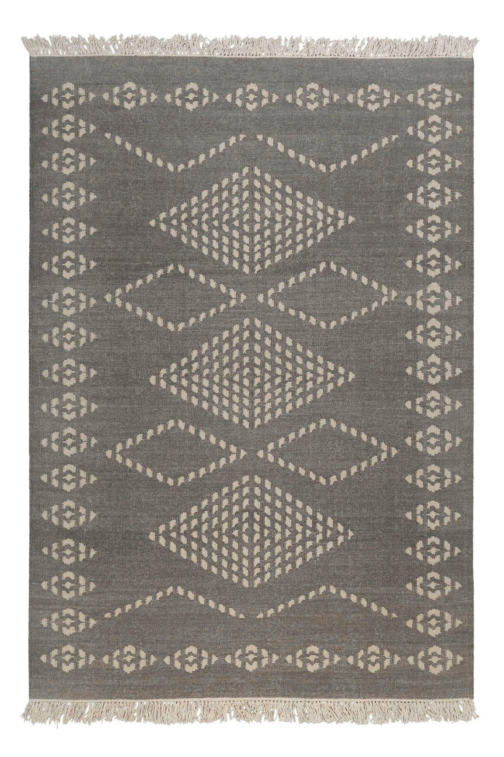 HANDWEBTEPPICH 200/290 cm Belmont Dunkelgrau, Beige rechteckig  - Dunkelgrau/Beige, Design, Textil (200/290cm)