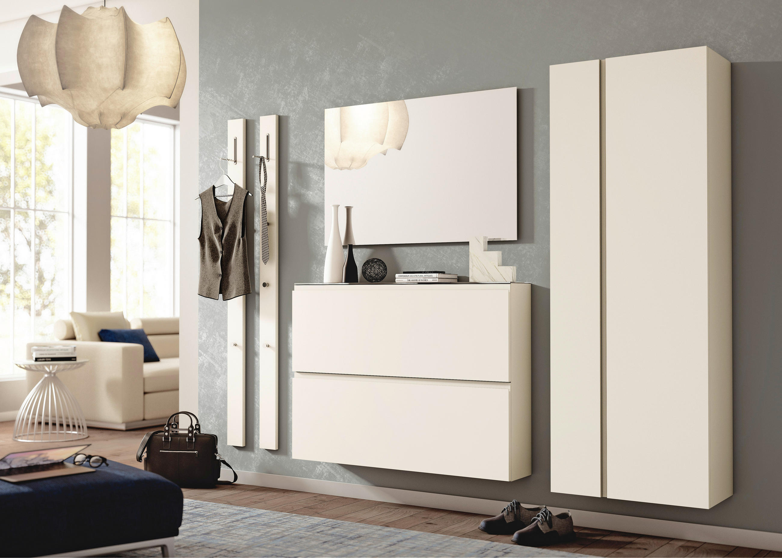 GARDEROBENSCHRANK 60/165/33 cm  - Sandfarben, Design, Holzwerkstoff (60/165/33cm) - Moderano