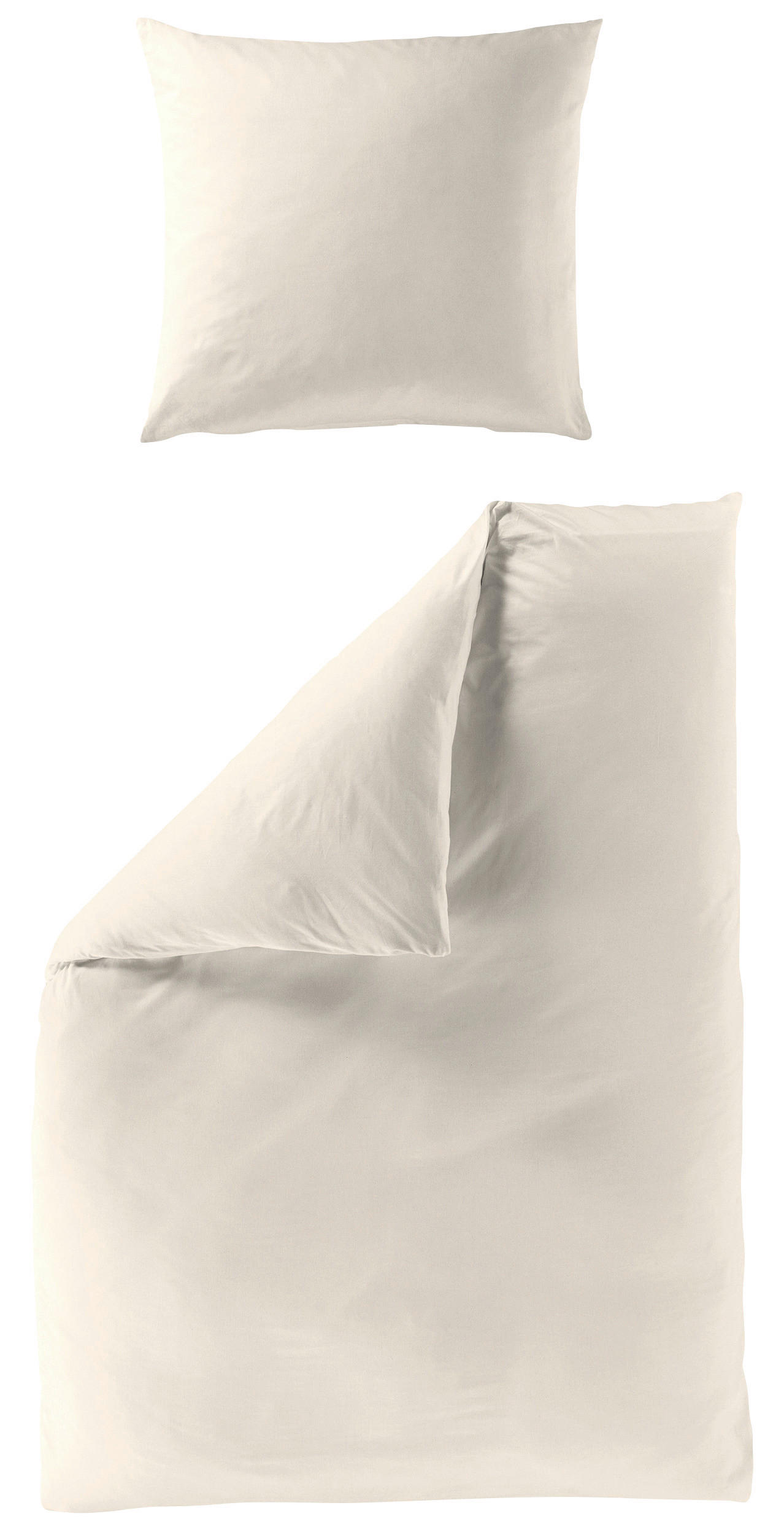 BETTWÄSCHE 135/200 cm Makosatin  - Naturfarben, KONVENTIONELL, Textil (135/200cm)