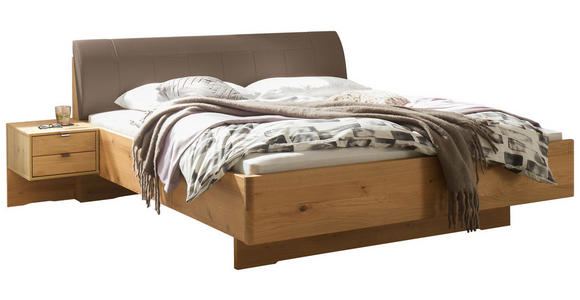 BETTANLAGE 180/200 cm  in Braun, Eiche Bianco  - Eiche Bianco/Braun, KONVENTIONELL, Holz/Holzwerkstoff (180/200cm) - Linea Natura