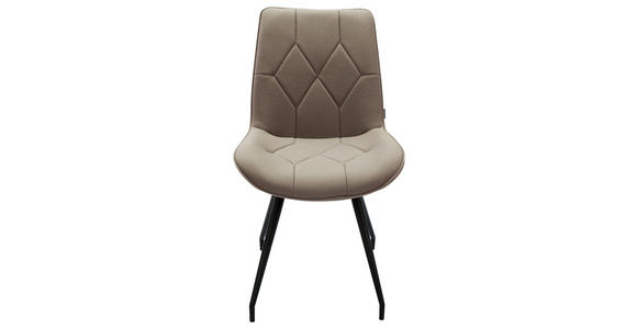 STUHL Webstoff Schwarz, Taupe - Taupe/Schwarz, Design, Textil/Metall (51/89/66cm) - Novel