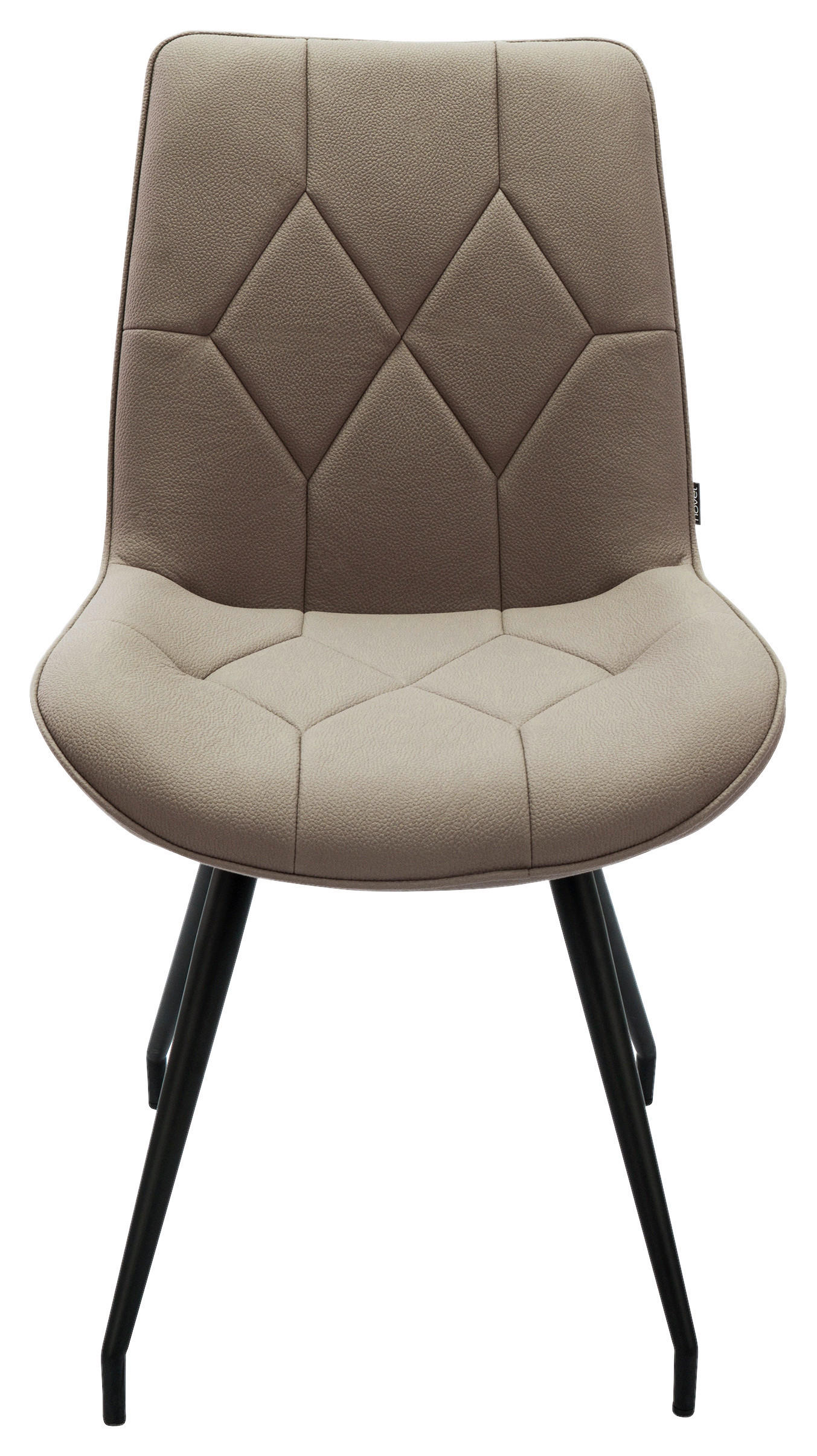 STUHL Webstoff Schwarz, Taupe  - Taupe/Schwarz, Design, Textil/Metall (51/89/66cm) - Novel