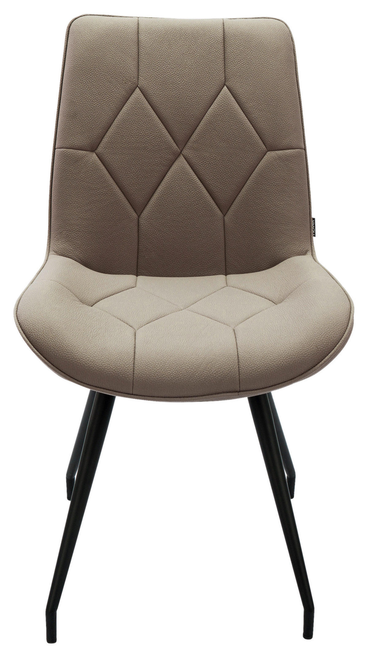 STUHL Webstoff Schwarz, Taupe  - Taupe/Schwarz, Design, Textil/Metall (51/89/66cm) - Novel