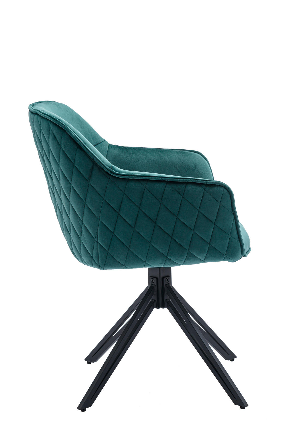 ŽIDLE S PODRUČKAMI, samet, zelená - černá/zelená, Moderní, kov/textil (59/82/62cm) - MID.YOU