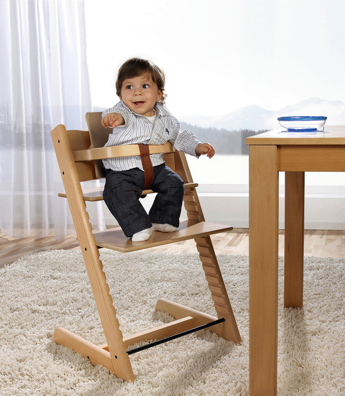 HOCHSTUHL-SET Tripp Trapp Bundles  - Naturfarben, Basics, Holz (83/57/46cm) - Stokke