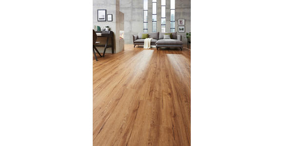 Vinylboden Eiche rustikal per m² - Eichefarben, KONVENTIONELL, Kunststoff (121,3/22,3/0,4cm) - Venda