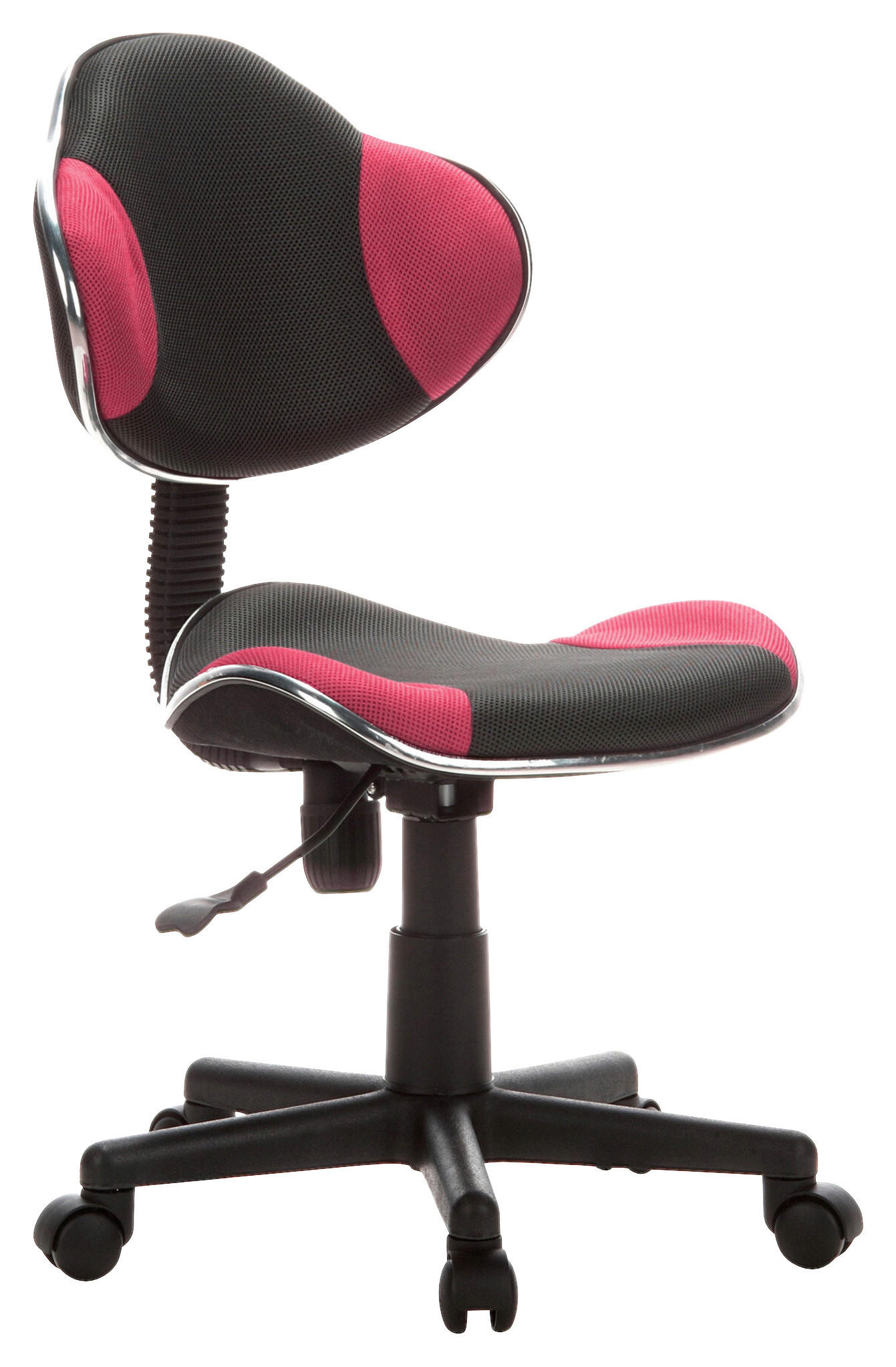 OTOČNÁ STOLIČKA PRE MLÁDEŽ, sivá, pink - pink/sivá, Basics, plast (45/86-101/42cm) - MID.YOU