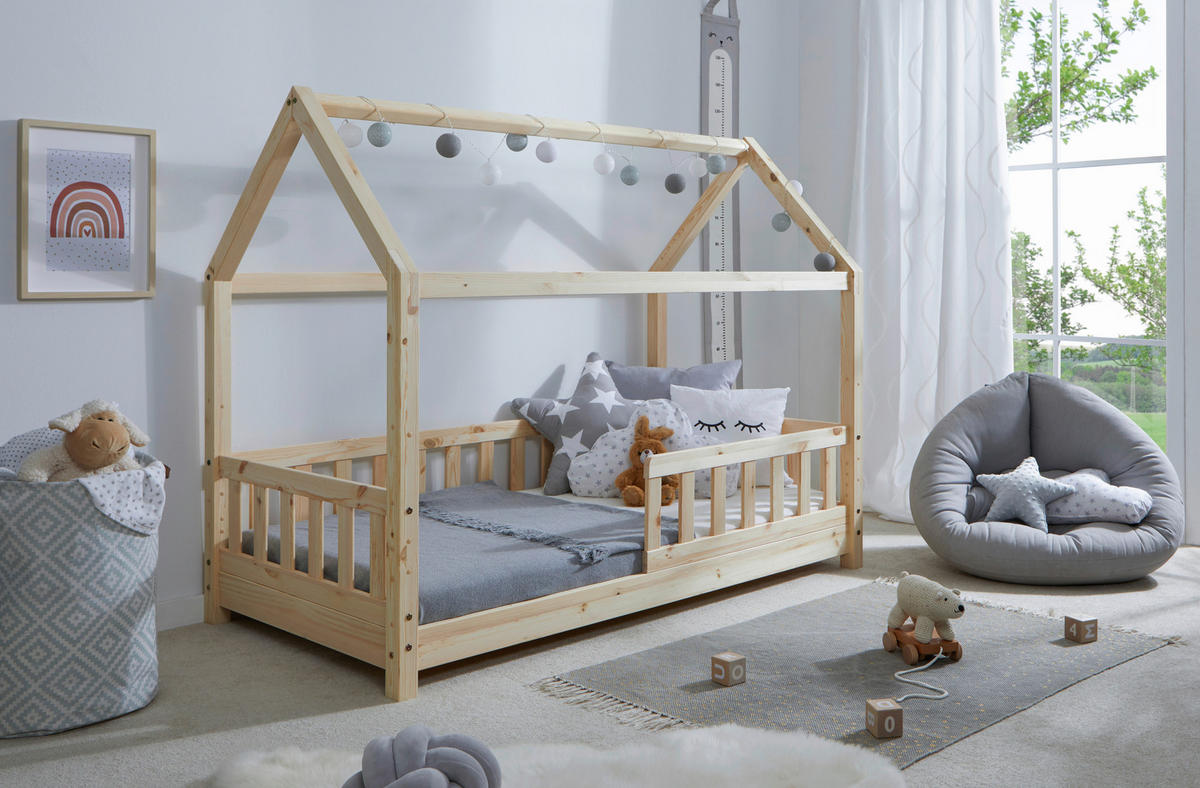 HAUSBETT 80/160 cm Naturfarben  - Naturfarben, Modern, Holz (80/160cm) - MID.YOU