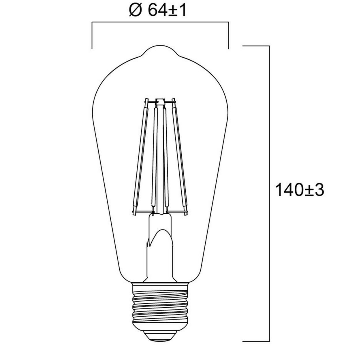LED FILAMENT IZZÓ   E27  - Basics (6.4/14cm)