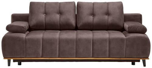 BÄDDSOFFA i vävt tyg brun  - brun/svart, Design, trä/textil (206/77-87/102cm) - Livetastic