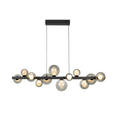 LED-HÄNGELEUCHTE Regulus 95/27/150 cm  - Schwarzbraun, Design, Glas/Metall (95/27/150cm) - Dieter Knoll