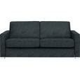 SCHLAFSOFA  in Webstoff Anthrazit  - Chromfarben/Anthrazit, KONVENTIONELL, Textil/Metall (188/86/97cm) - Novel