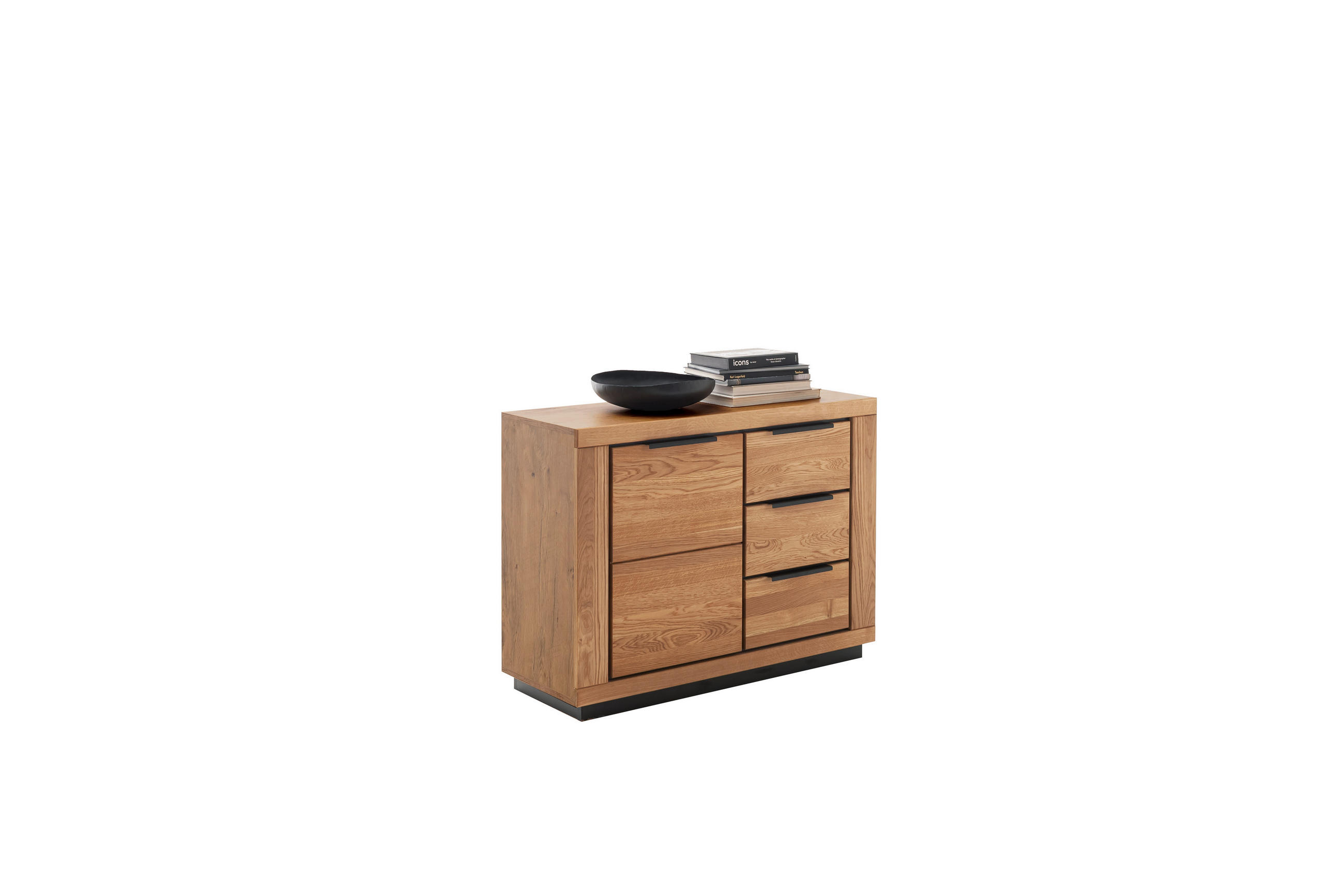 KOMMODE  in 107/80/40 cm  - Wildeiche/Schwarz, Design, Holz/Holzwerkstoff (107/80/40cm) - MID.YOU
