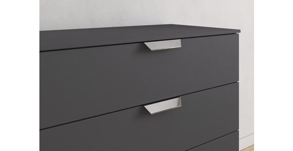 KOMMODE in 80/81/42 cm - Chromfarben/Dunkelgrau, Design, Holzwerkstoff/Metall (80/81/42cm) - Carryhome