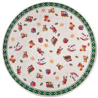 FLACHWEBETEPPICH Wohnzimmer 150 cm Toy's Delight Multicolor, Dunkelgrün rund  - Dunkelgrün/Multicolor, Design, Kunststoff/Textil (150cm) - Villeroy & Boch