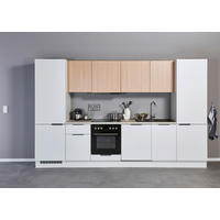 KÜCHENLEERBLOCK 340 cm   in Weiß, Eichefarben  - Eichefarben/Beige, Design, Holzwerkstoff/Metall (340cm) - MID.YOU