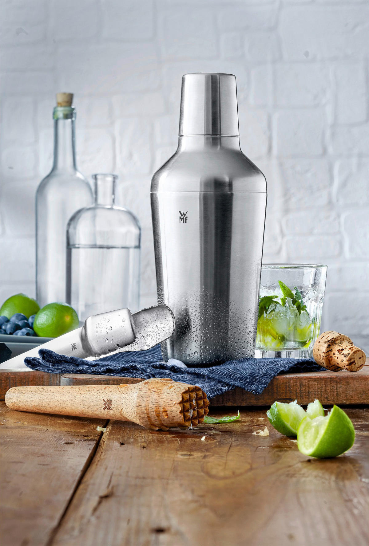 COCKTAIL-SET - Silberfarben/Braun, Design, Holz/Metall (10/10/24cm) - WMF