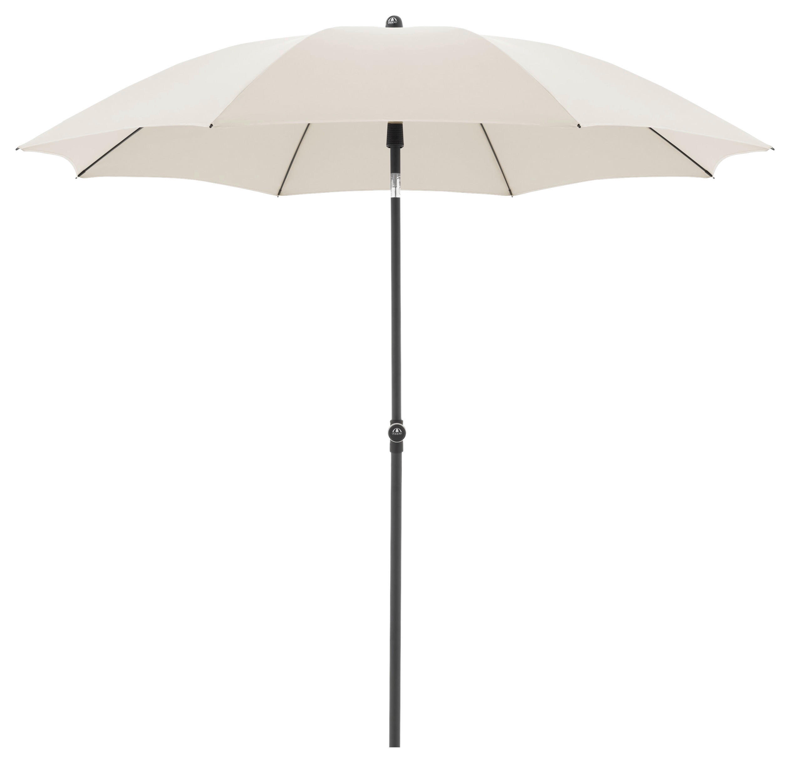 SONNENSCHIRM 210 cm Naturfarben  - Schwarz/Naturfarben, Design, Textil/Metall (210/210cm) - Doppler