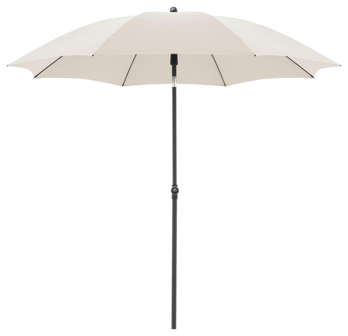 SONNENSCHIRM  210/210 cm  - Schwarz/Naturfarben, Design, Textil/Metall (210/210cm) - Doppler