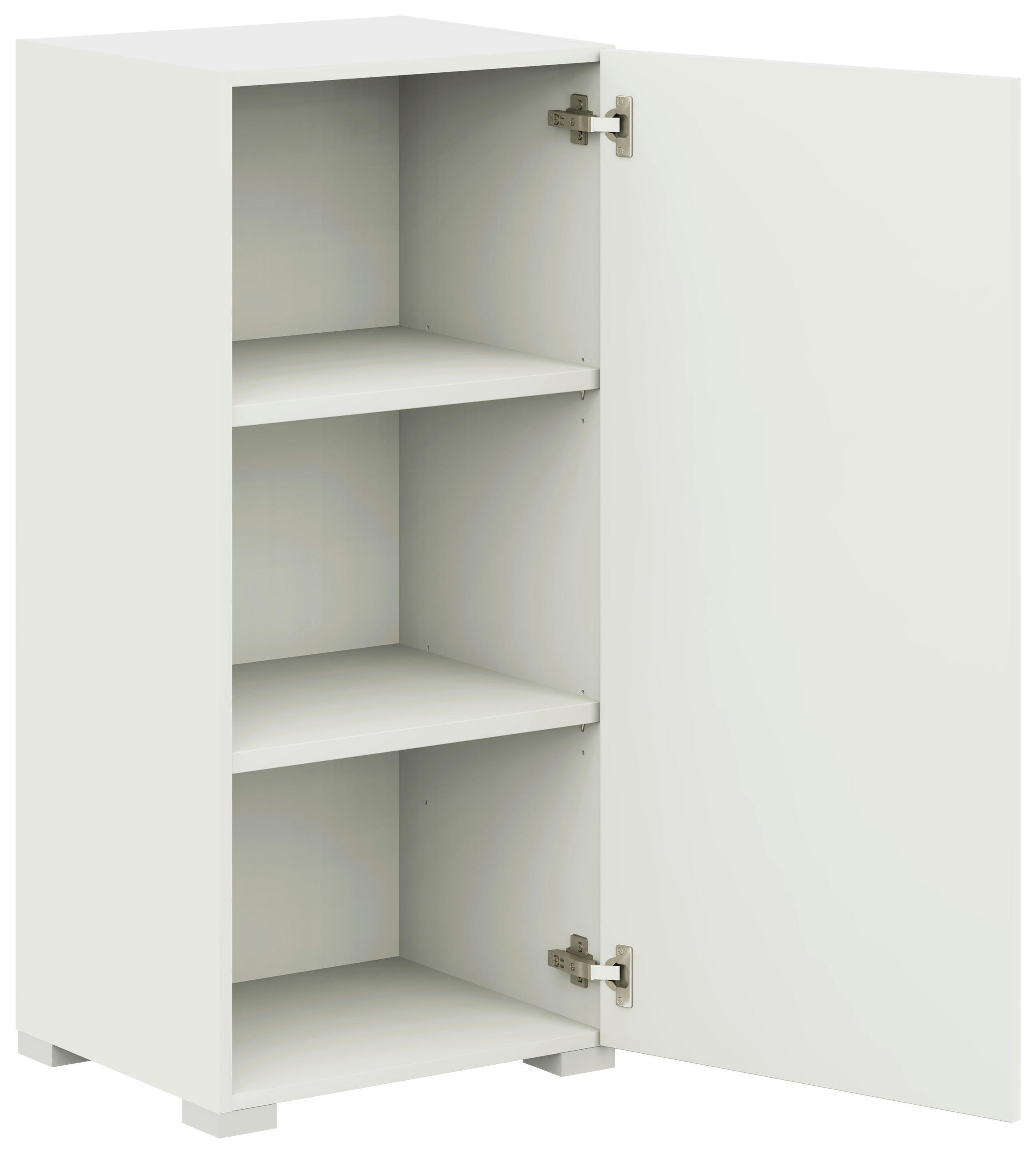 KOMMODE  in 50/108/41,9 cm  - Edelstahlfarben/Weiß, Design, Holzwerkstoff/Metall (50/108/41,9cm) - Cantus