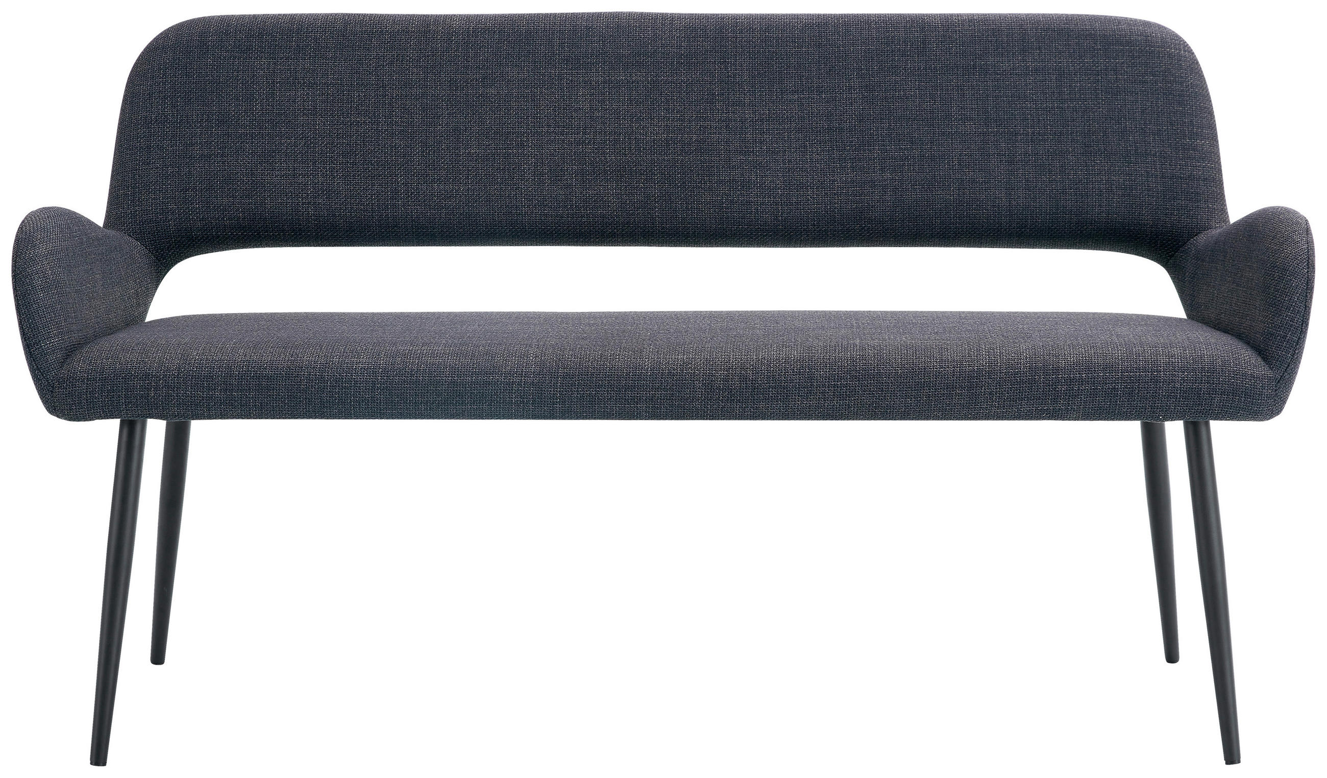 KLUPA  crna  drvo, metal, tekstil      - crna, Lifestyle, drvo/metal (150/83/63cm) - MID.YOU